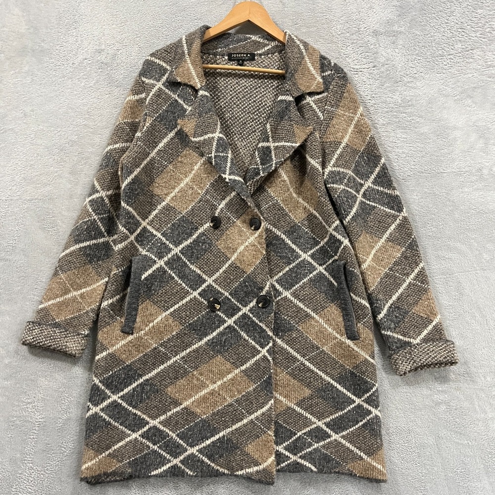 JOSEPH A Coat Womens Small Plaid Double Breasted‎ Career Office Academia